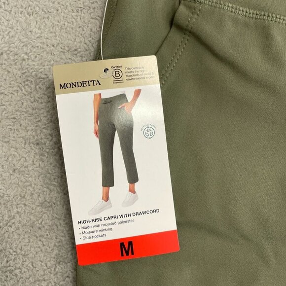 NEW Mondetta Women's M Olive Green Cropped Pants M0405 - Picture 11 of 12